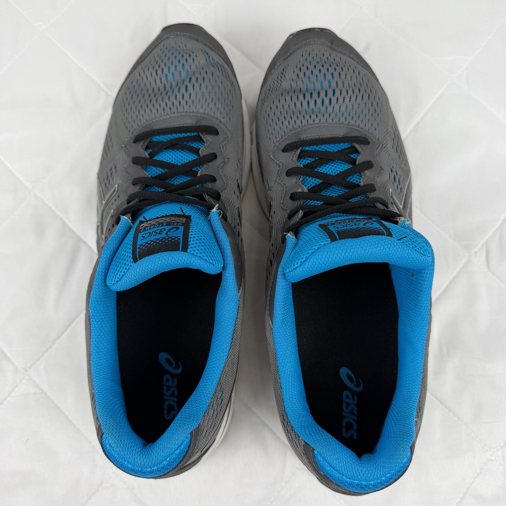 ASICS Gel Storm 2 Mens 15 Gray Blue Running Shoes Athletic Sneakers T429N - Picture 14 of 16